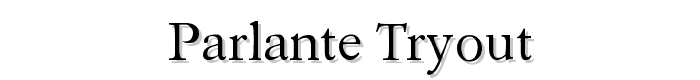 Parlante Tryout font